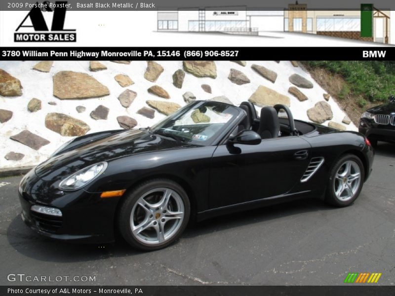 Basalt Black Metallic / Black 2009 Porsche Boxster