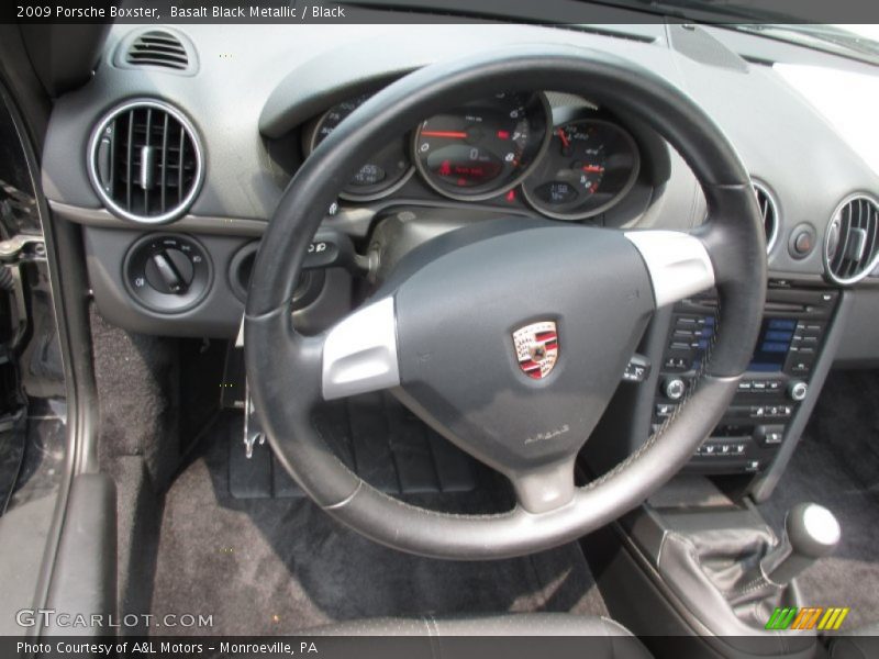Basalt Black Metallic / Black 2009 Porsche Boxster