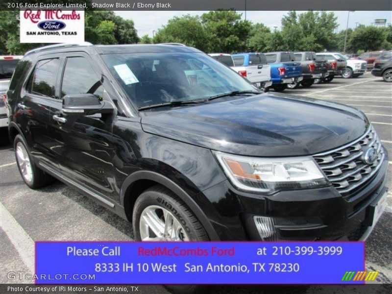 Shadow Black / Ebony Black 2016 Ford Explorer Limited