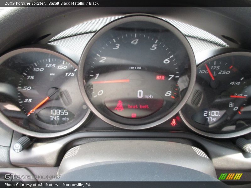 Basalt Black Metallic / Black 2009 Porsche Boxster