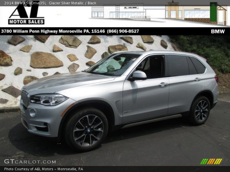 Glacier Silver Metallic / Black 2014 BMW X5 xDrive35i