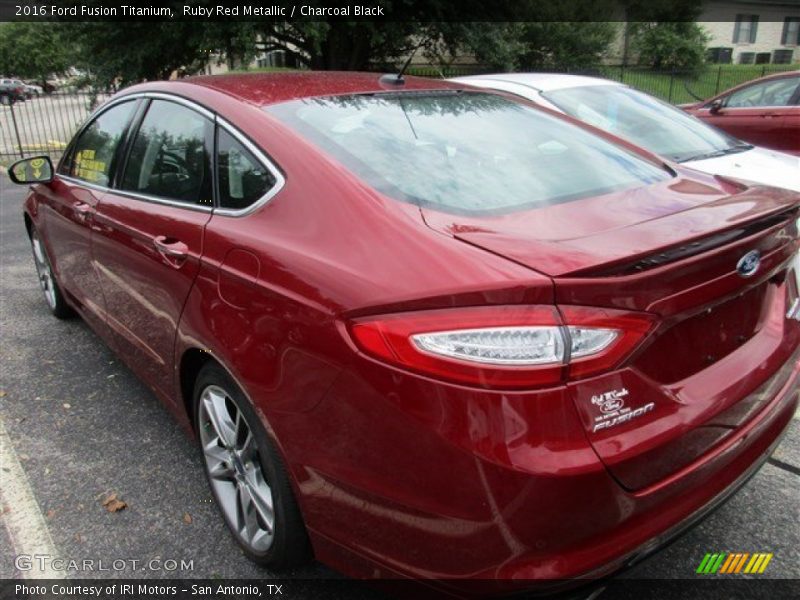 Ruby Red Metallic / Charcoal Black 2016 Ford Fusion Titanium