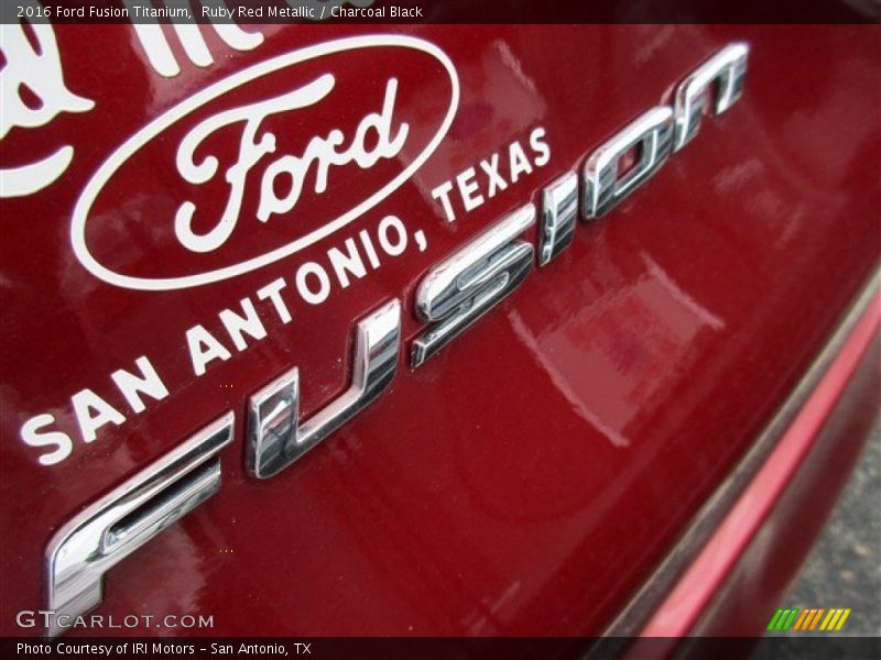 Ruby Red Metallic / Charcoal Black 2016 Ford Fusion Titanium