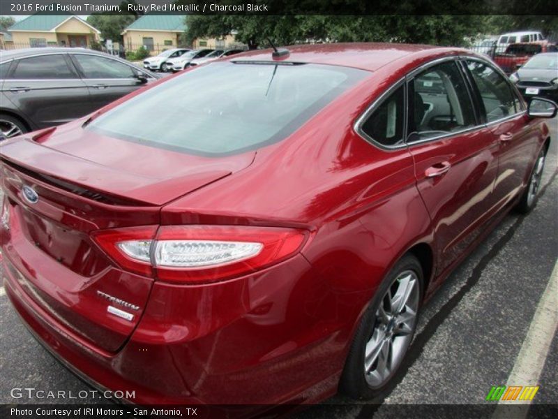 Ruby Red Metallic / Charcoal Black 2016 Ford Fusion Titanium