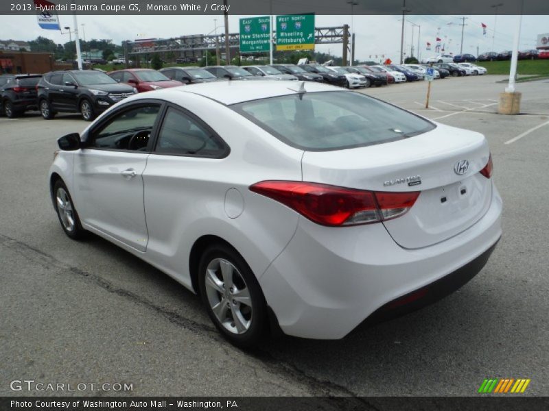 Monaco White / Gray 2013 Hyundai Elantra Coupe GS