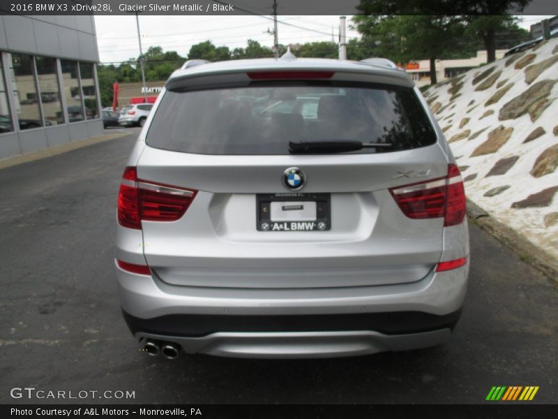 Glacier Silver Metallic / Black 2016 BMW X3 xDrive28i