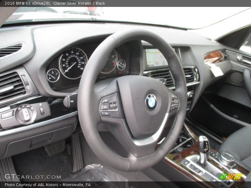 Glacier Silver Metallic / Black 2016 BMW X3 xDrive28i