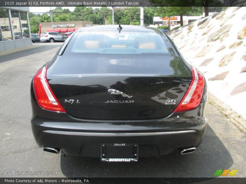 Ultimate Black Metallic / London Tan/Jet 2015 Jaguar XJ XJL Portfolio AWD