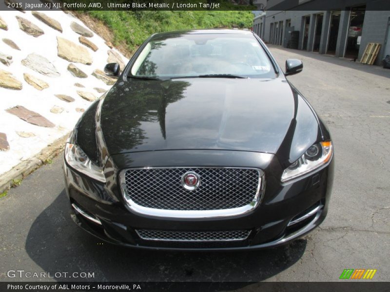 Ultimate Black Metallic / London Tan/Jet 2015 Jaguar XJ XJL Portfolio AWD