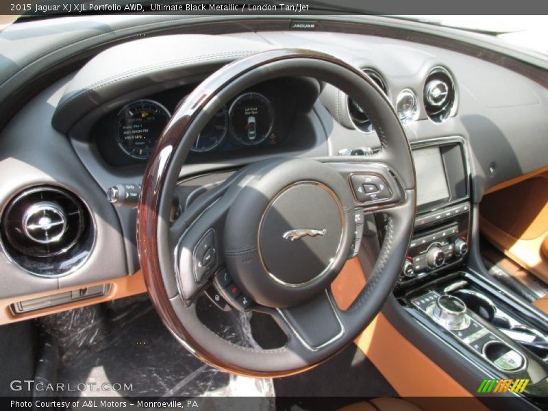 Ultimate Black Metallic / London Tan/Jet 2015 Jaguar XJ XJL Portfolio AWD