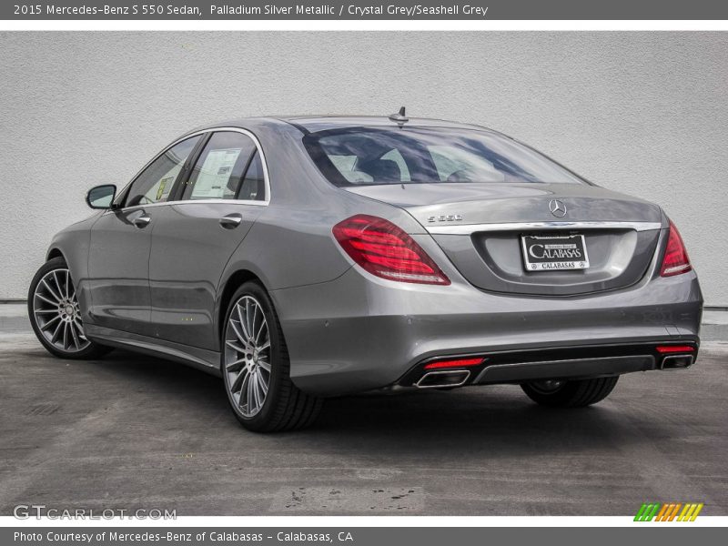 Palladium Silver Metallic / Crystal Grey/Seashell Grey 2015 Mercedes-Benz S 550 Sedan