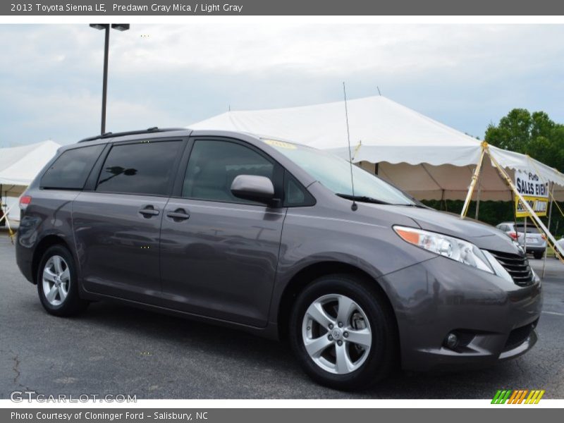 Predawn Gray Mica / Light Gray 2013 Toyota Sienna LE