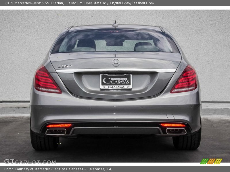 Palladium Silver Metallic / Crystal Grey/Seashell Grey 2015 Mercedes-Benz S 550 Sedan