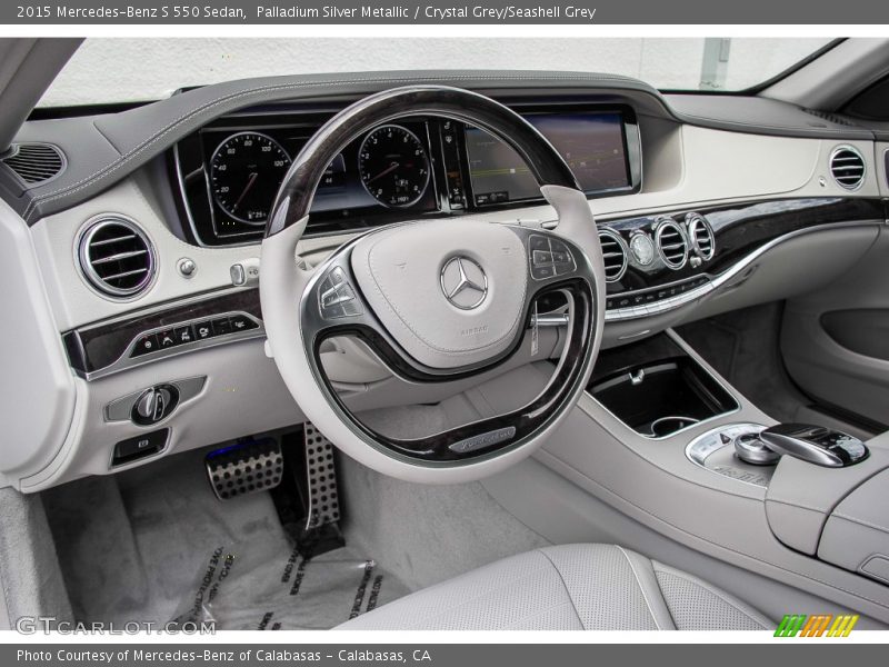 Palladium Silver Metallic / Crystal Grey/Seashell Grey 2015 Mercedes-Benz S 550 Sedan