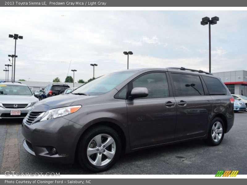 Predawn Gray Mica / Light Gray 2013 Toyota Sienna LE