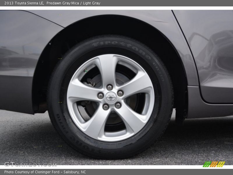 Predawn Gray Mica / Light Gray 2013 Toyota Sienna LE