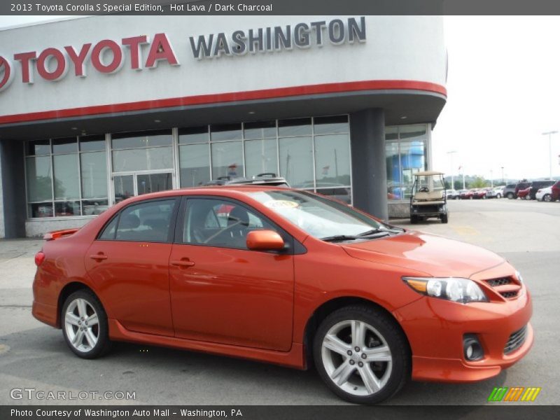 Hot Lava / Dark Charcoal 2013 Toyota Corolla S Special Edition