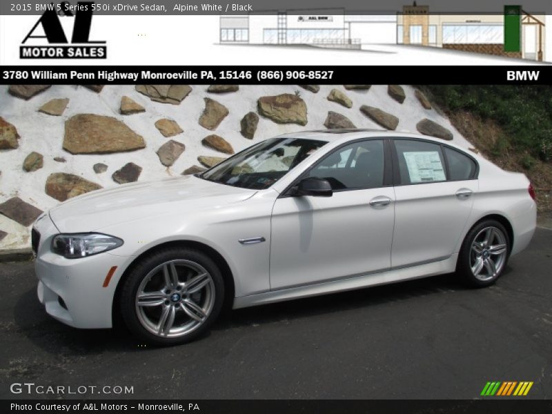 Alpine White / Black 2015 BMW 5 Series 550i xDrive Sedan