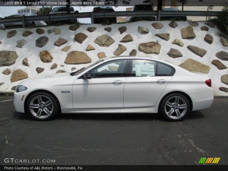 Alpine White / Black 2015 BMW 5 Series 550i xDrive Sedan