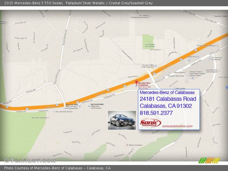 Palladium Silver Metallic / Crystal Grey/Seashell Grey 2015 Mercedes-Benz S 550 Sedan