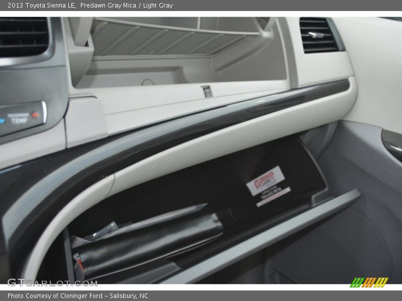 Predawn Gray Mica / Light Gray 2013 Toyota Sienna LE