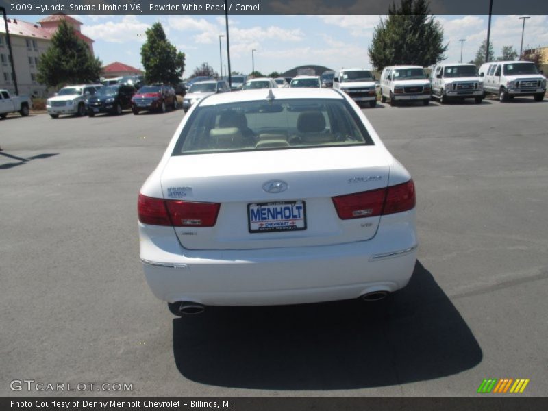 Powder White Pearl / Camel 2009 Hyundai Sonata Limited V6