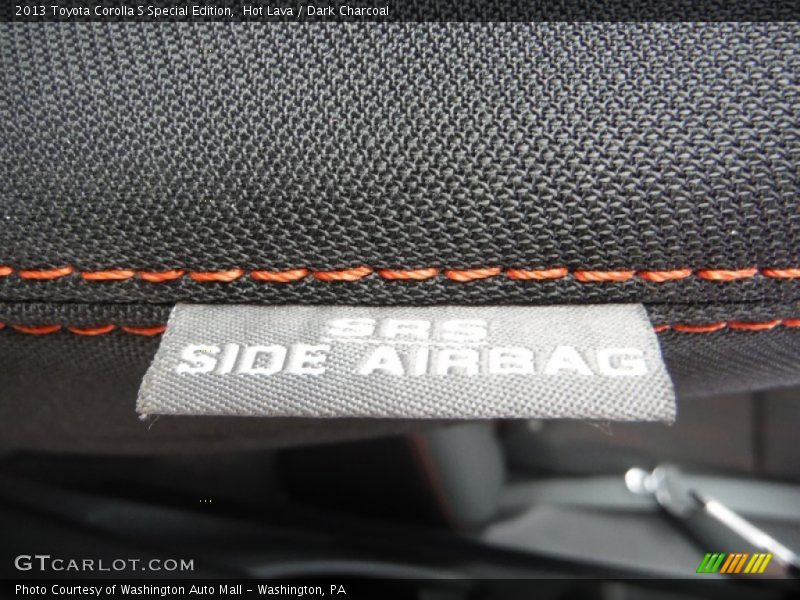 Hot Lava / Dark Charcoal 2013 Toyota Corolla S Special Edition