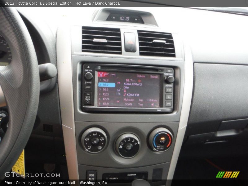 Hot Lava / Dark Charcoal 2013 Toyota Corolla S Special Edition