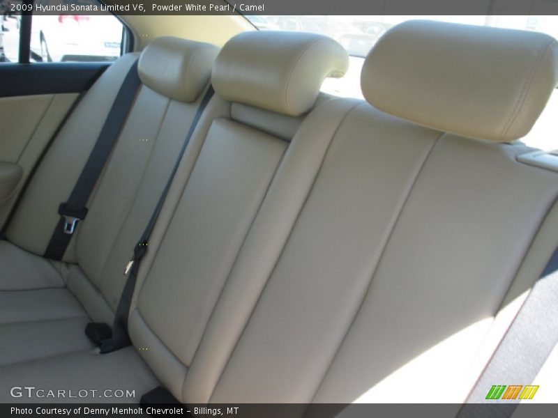 Powder White Pearl / Camel 2009 Hyundai Sonata Limited V6