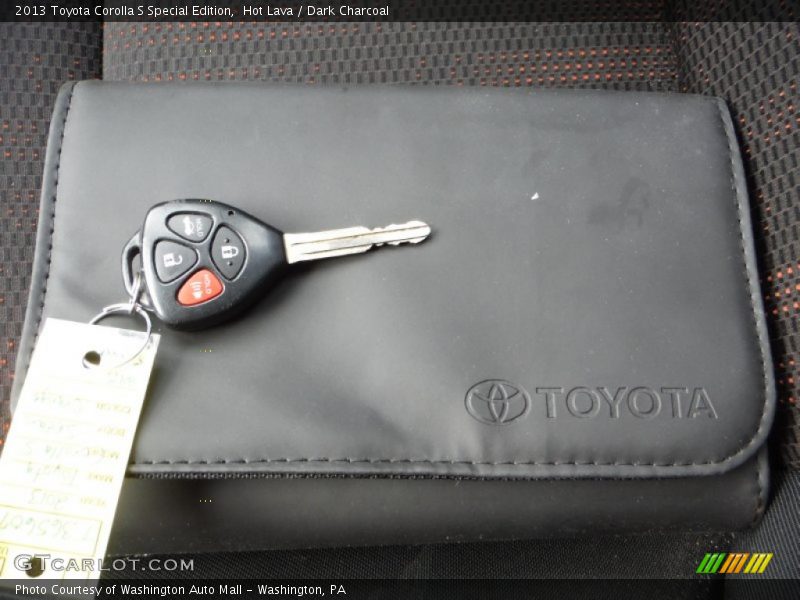Hot Lava / Dark Charcoal 2013 Toyota Corolla S Special Edition