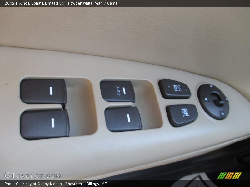 Powder White Pearl / Camel 2009 Hyundai Sonata Limited V6