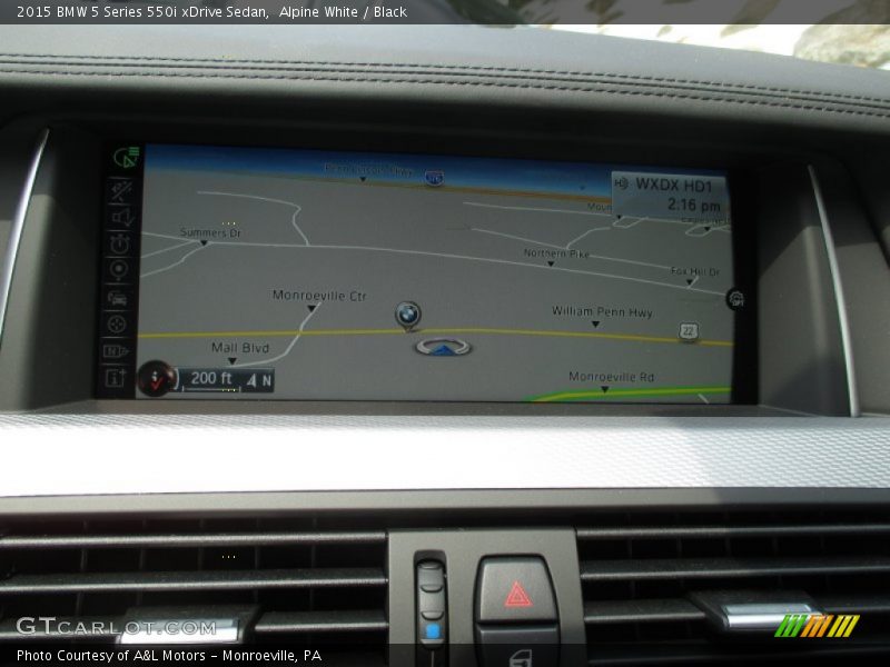 Alpine White / Black 2015 BMW 5 Series 550i xDrive Sedan