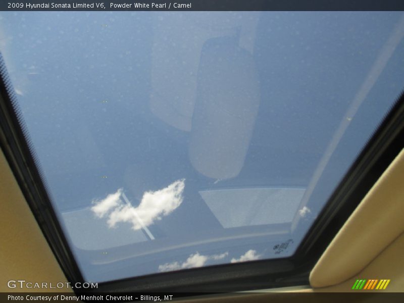 Powder White Pearl / Camel 2009 Hyundai Sonata Limited V6