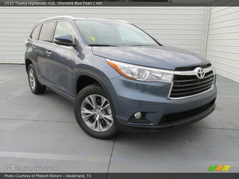 Shoreline Blue Pearl / Ash 2015 Toyota Highlander XLE