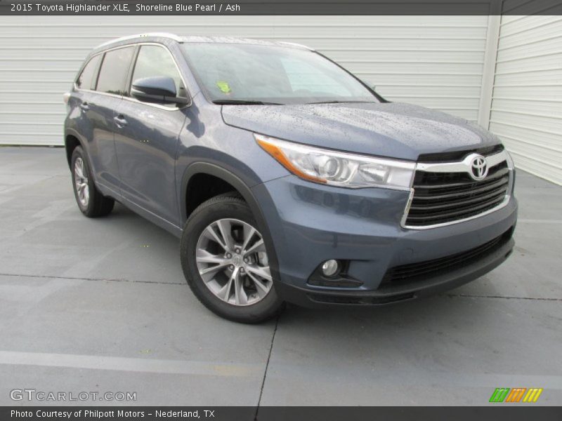 Shoreline Blue Pearl / Ash 2015 Toyota Highlander XLE