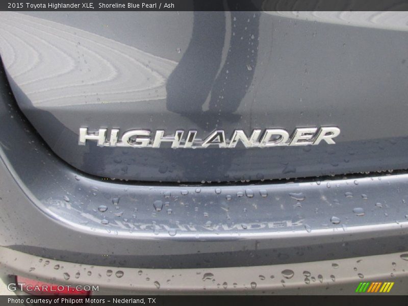 Shoreline Blue Pearl / Ash 2015 Toyota Highlander XLE