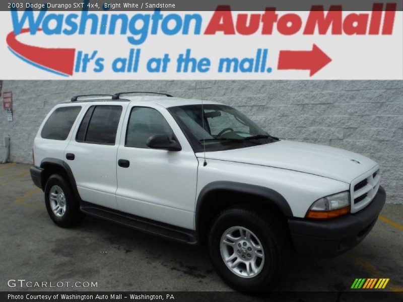 Bright White / Sandstone 2003 Dodge Durango SXT 4x4