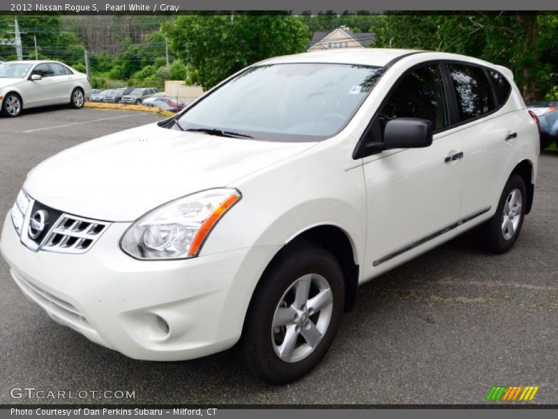 Pearl White / Gray 2012 Nissan Rogue S