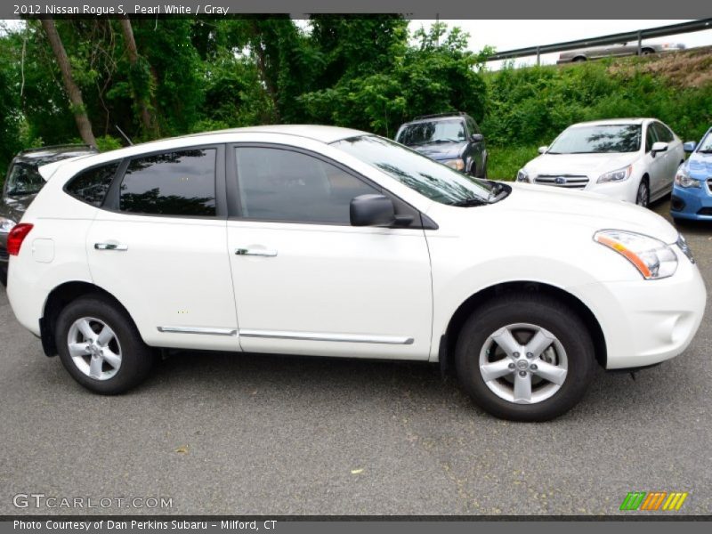 Pearl White / Gray 2012 Nissan Rogue S