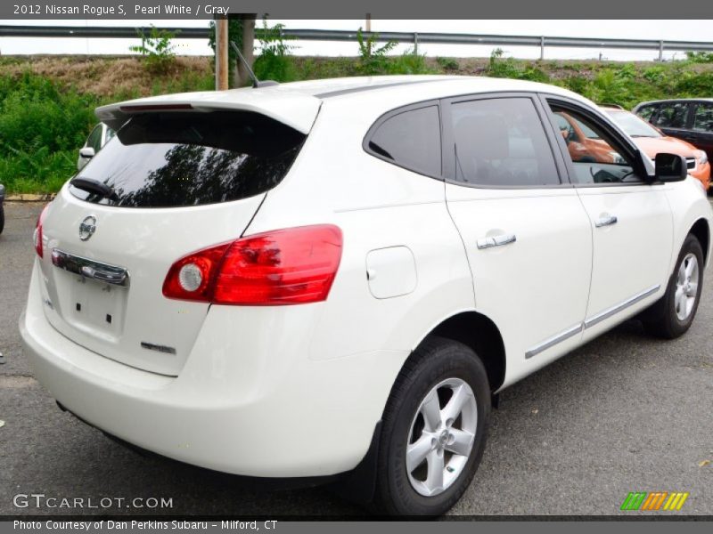 Pearl White / Gray 2012 Nissan Rogue S