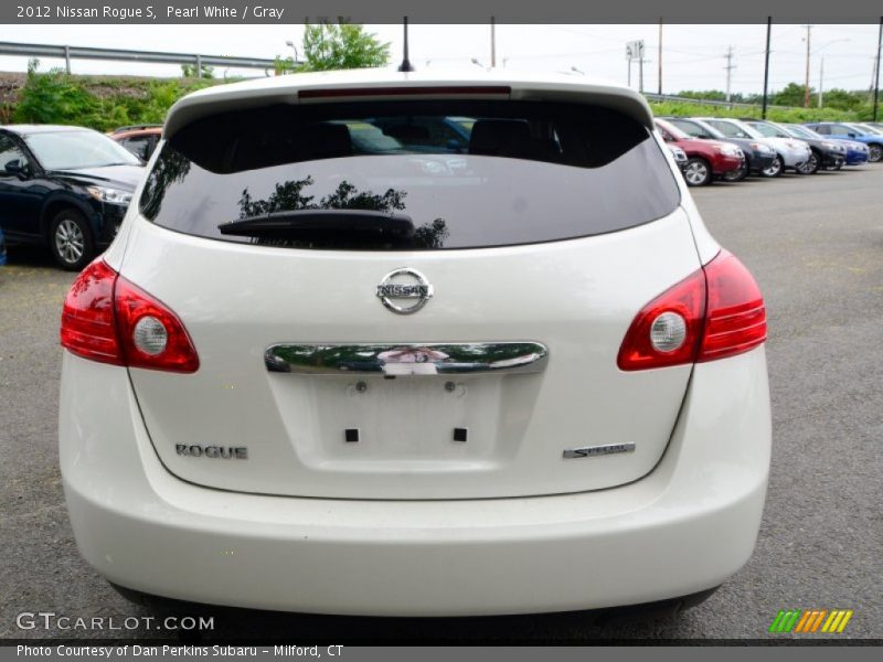 Pearl White / Gray 2012 Nissan Rogue S