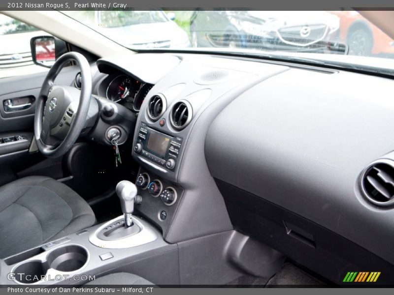 Pearl White / Gray 2012 Nissan Rogue S