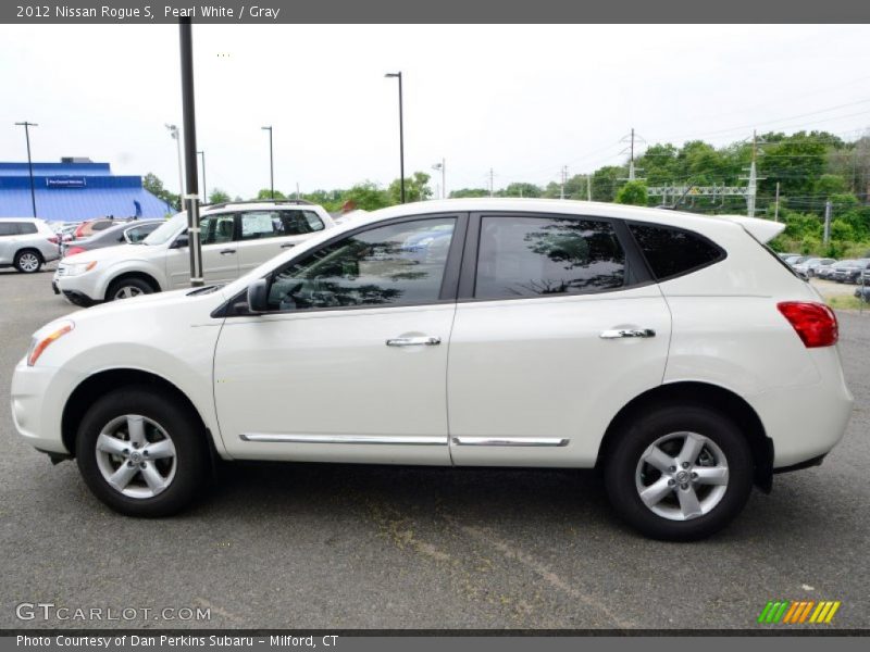Pearl White / Gray 2012 Nissan Rogue S