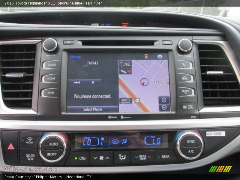 Shoreline Blue Pearl / Ash 2015 Toyota Highlander XLE