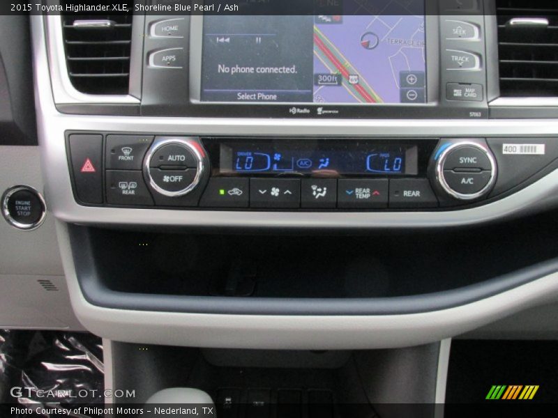 Shoreline Blue Pearl / Ash 2015 Toyota Highlander XLE