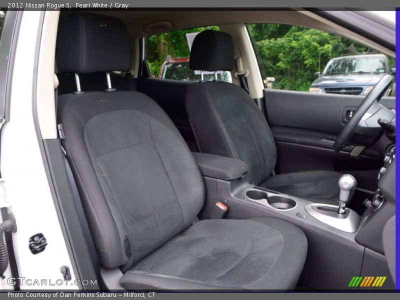 Pearl White / Gray 2012 Nissan Rogue S