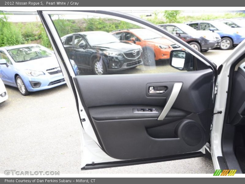 Pearl White / Gray 2012 Nissan Rogue S