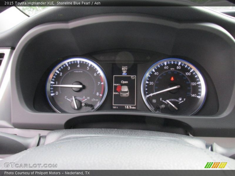 Shoreline Blue Pearl / Ash 2015 Toyota Highlander XLE