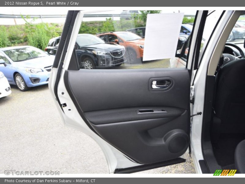 Pearl White / Gray 2012 Nissan Rogue S