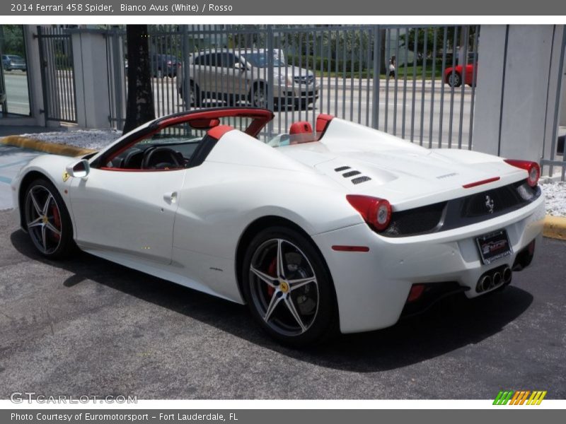 Bianco Avus (White) / Rosso 2014 Ferrari 458 Spider